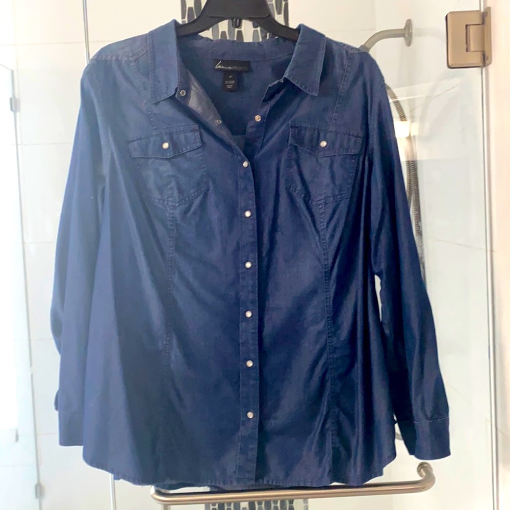 Lane Bryant Denim Blouse Size 24